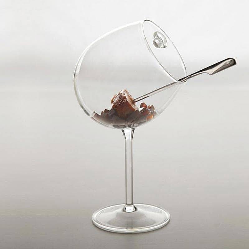 100% Chef Bourgogne Kulplu Cam Sunum Kasesi, Gastronomi Sunum, 350 ml - 1
