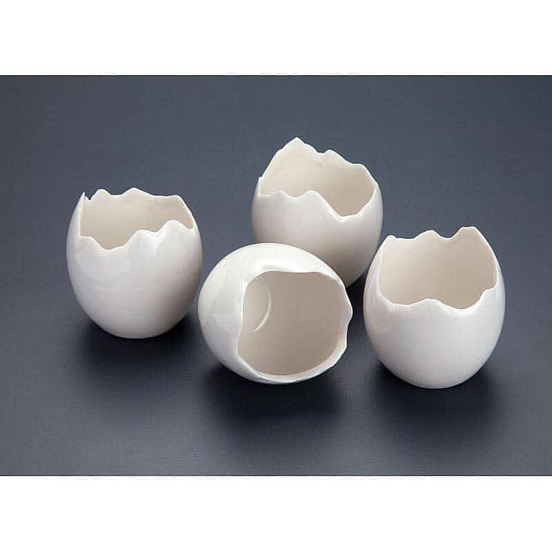 100% Chef Broken Egg Porselen Sunum Kasesi, Özel Tasarım, 50 ml, 10 Adet - 2