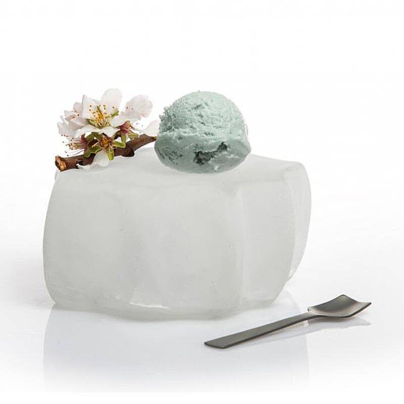 100% Chef Iceberg Cam Sunum Tabağı, Modern Tasarım, 14x7 cm - 1