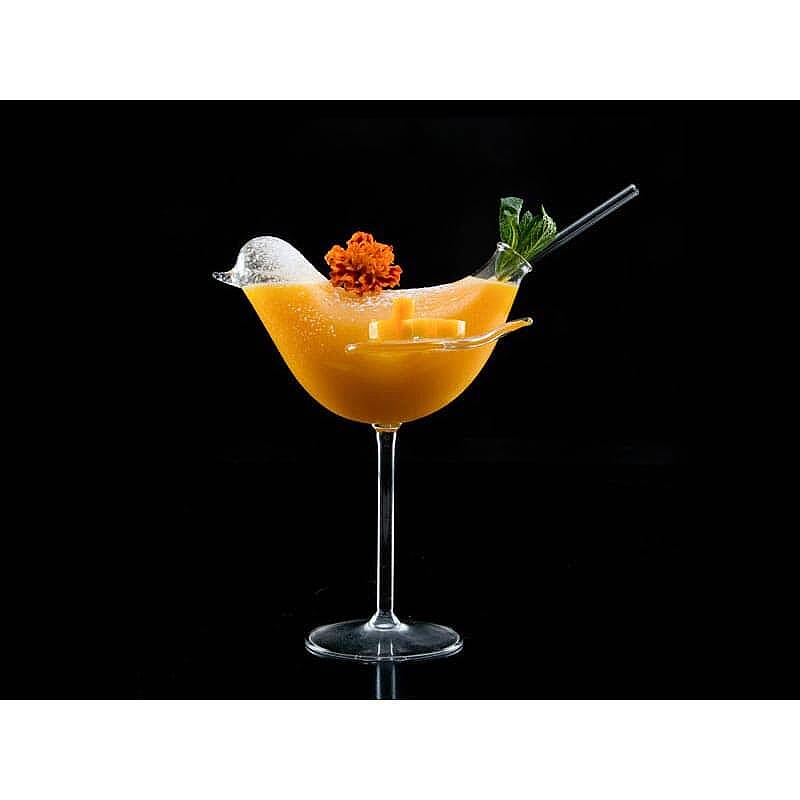 100% Chef Kanatlı Kuş Cam Kokteyl Bardağı, Özel Tasarım, 200 ml - 3