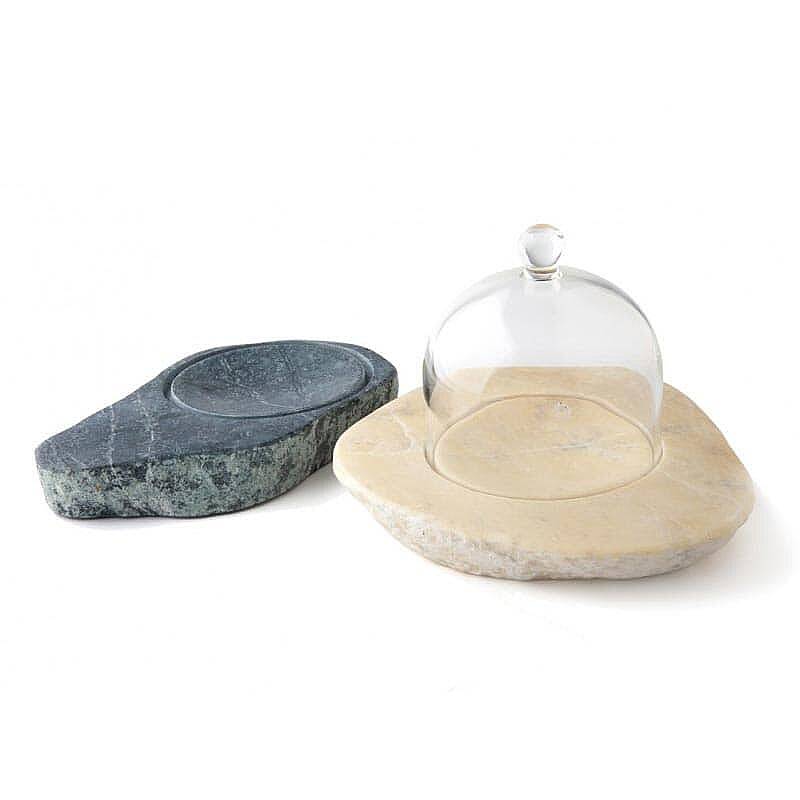 100% Chef Kapaklı Faraon Mermer Sunum Tabağı, Gastronomi Sunum, 15x17 cm, Sarı - 2