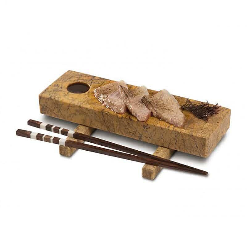 100% Chef Marble Sushi Sunum Tabağı, Gastronomi Sunum, 28x4 cm - 1