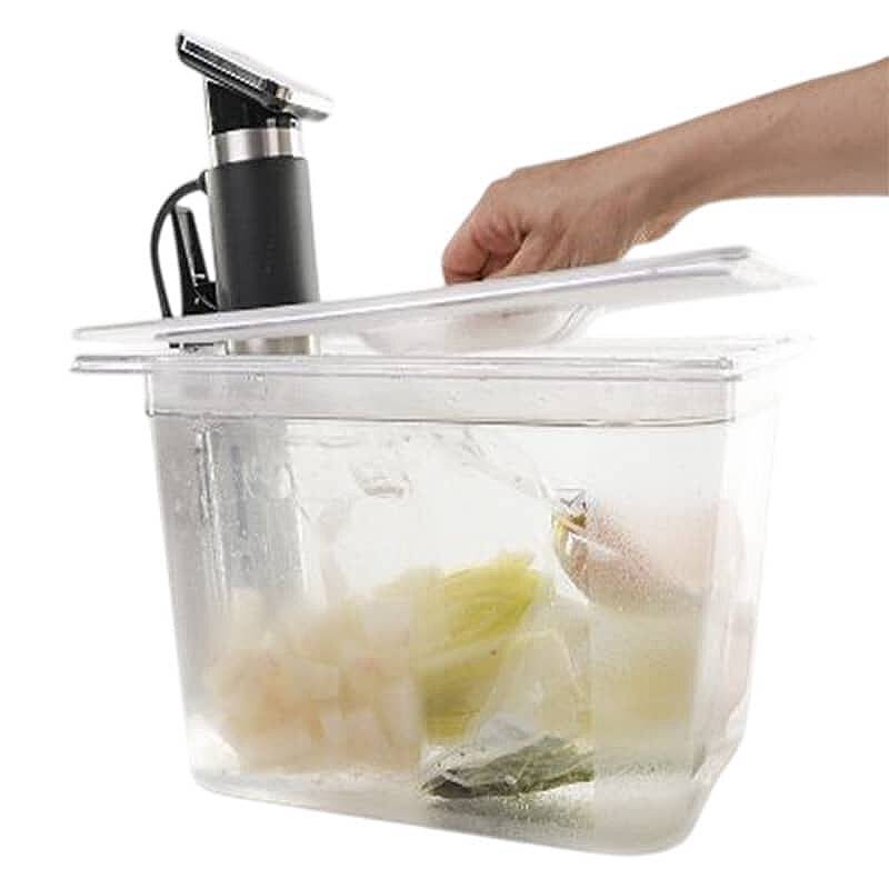 100% Chef Noonie GN 1/2 Kapaklı Polikarbonat Sous Vide Küveti, Kolay Kullanım, 15 Lt. - 2