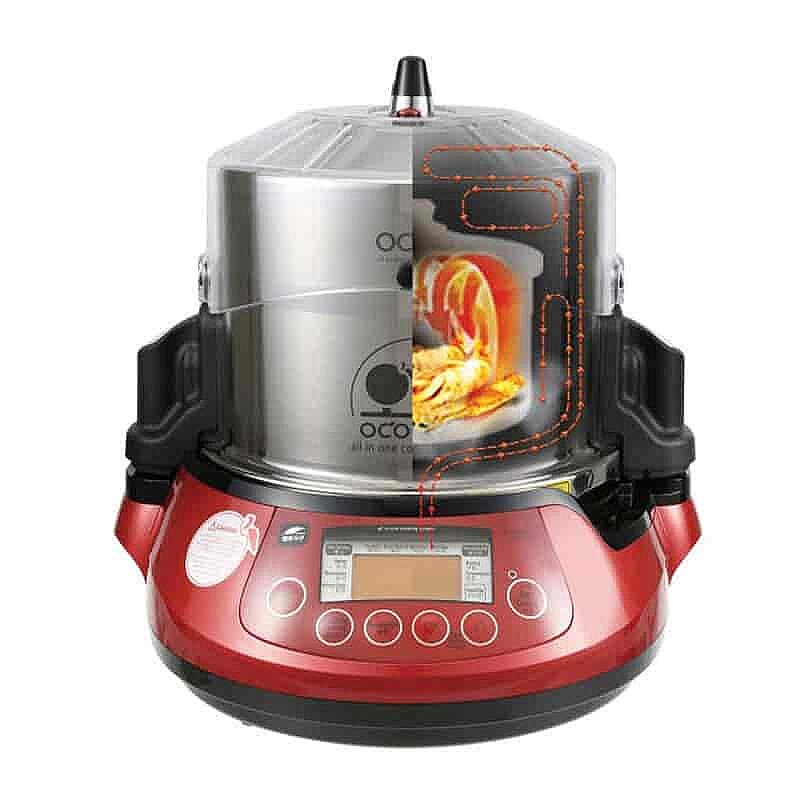 100% Chef Ocoo Pro Otomatik Çift Düdüklü Tencere, Premium, 3.5 Lt, Kırmızı - 3