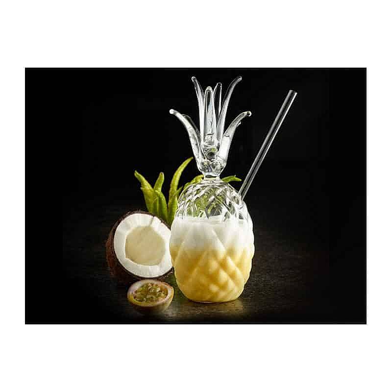 100% Chef Pipetli Ananas Cam Kokteyl Sunum Bardağı, 300 ml - 2