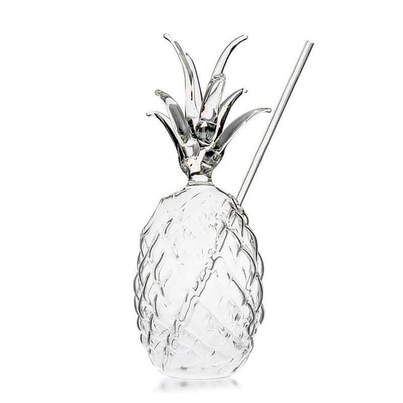 100% Chef Pipetli Ananas Cam Kokteyl Sunum Bardağı, 300 ml - 1