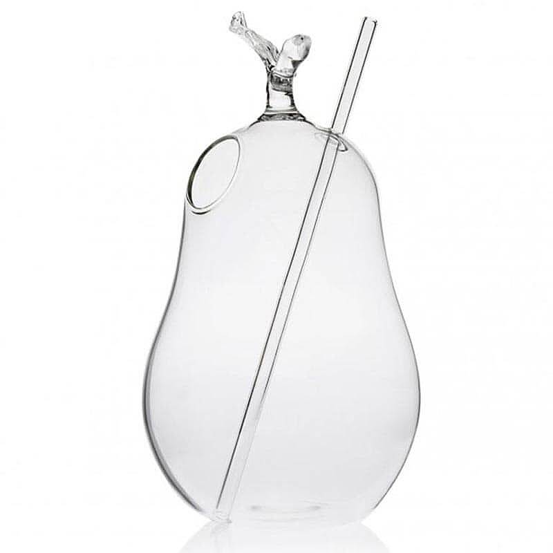100% Chef Pipetli Armut Cam Kokteyl Bardağı, 500 ml - 1