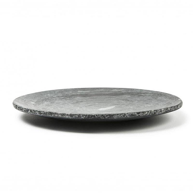 100% Chef Rustic Rim Mermer Sunum Tabağı, Gastronomi Sunum, 25 cm, Siyah - 1