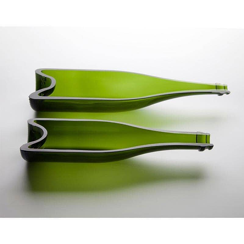 100% Chef Şampanya Şişesi Cam Sunum Tabağı, Modern Tasarım, 130 ml, 6 Adet - 2