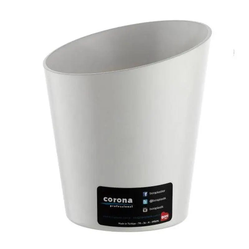 Bora Plastik Buz Kovası, Polikarbon, Kesimli, 3.8 Lt, Beyaz - 1