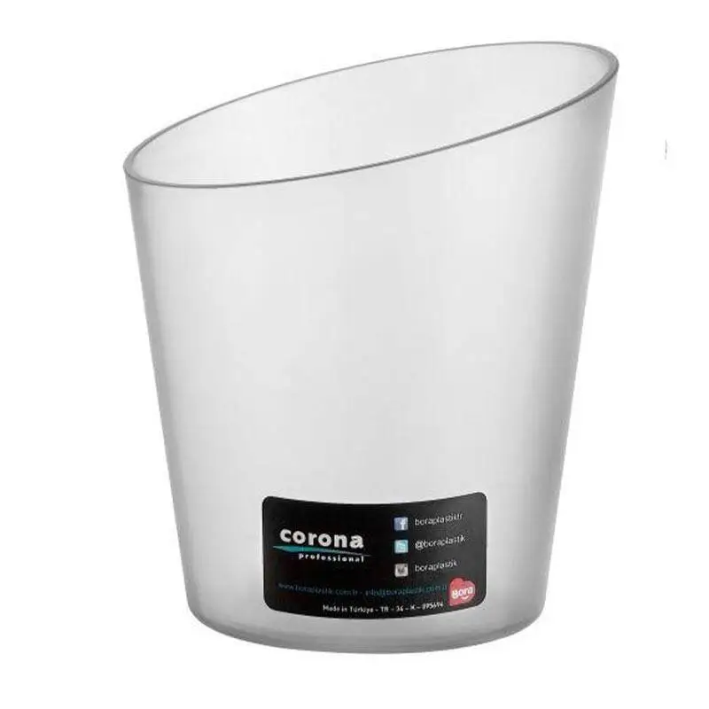 Bora Plastik Buz Kovası, Polikarbon, Yarım Kesimli 1 Lt, Şeffaf - 1