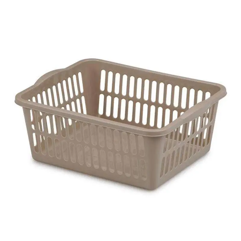 Bora Plastik Meyve Sepeti, Desenli, No:3, 27.5x22 cm, Bej - 1