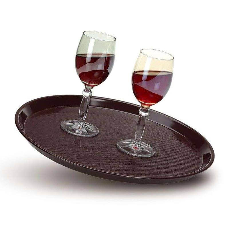 Bora Plastik Kaymaz Tepsi, Yuvarlak, 305 mm, Kahverengi - 1