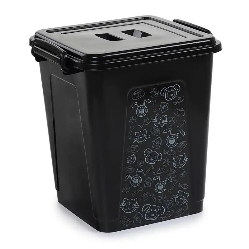 Bora Plastik Kilitli Kapaklı Kutu, Kare, Desenli, No: 17, 23 Lt, - 1