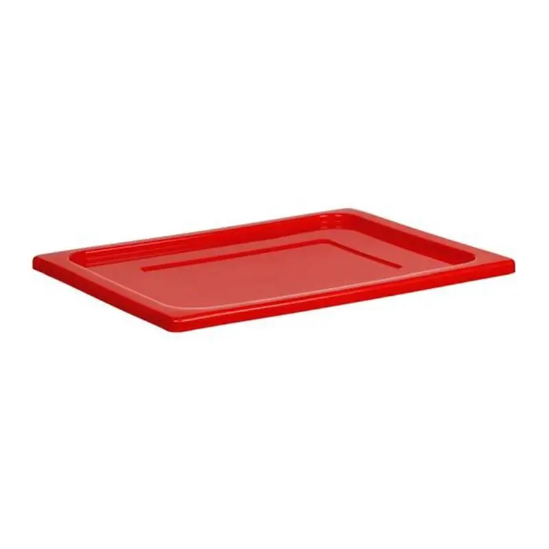 Bora Plastik GN 1/2 Kilitli Polipropilen Gastronorm Küvet Kapağı, Kırmızı - 1