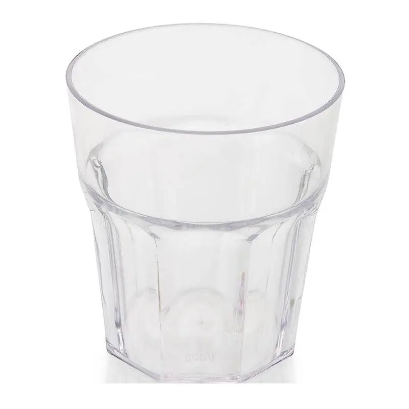 Bora Plastik Kırılmaz Oluklu Bardak, 375 ml, Şeffaf - 1