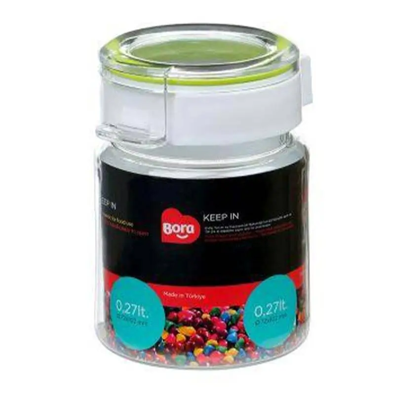 Bora Plastik Pet Saklama Kabı, Yuvarlak, No:1, 250 ml - 1