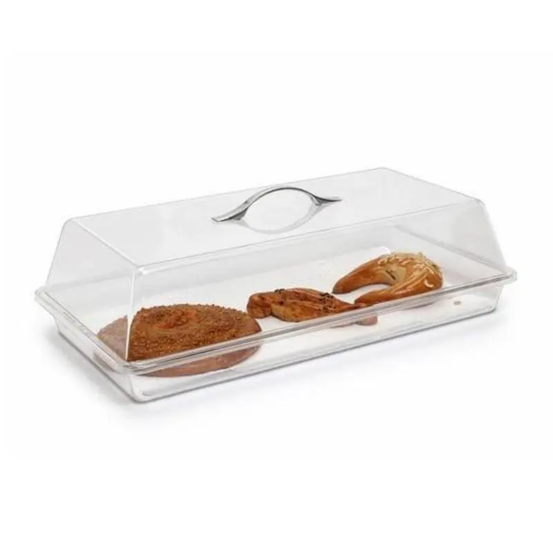 Bora Plastik Profesyonel Pasta & Kek Kabı, Polikarbon, Metal Kulplu, 24.8 × 45.6 cm - 1