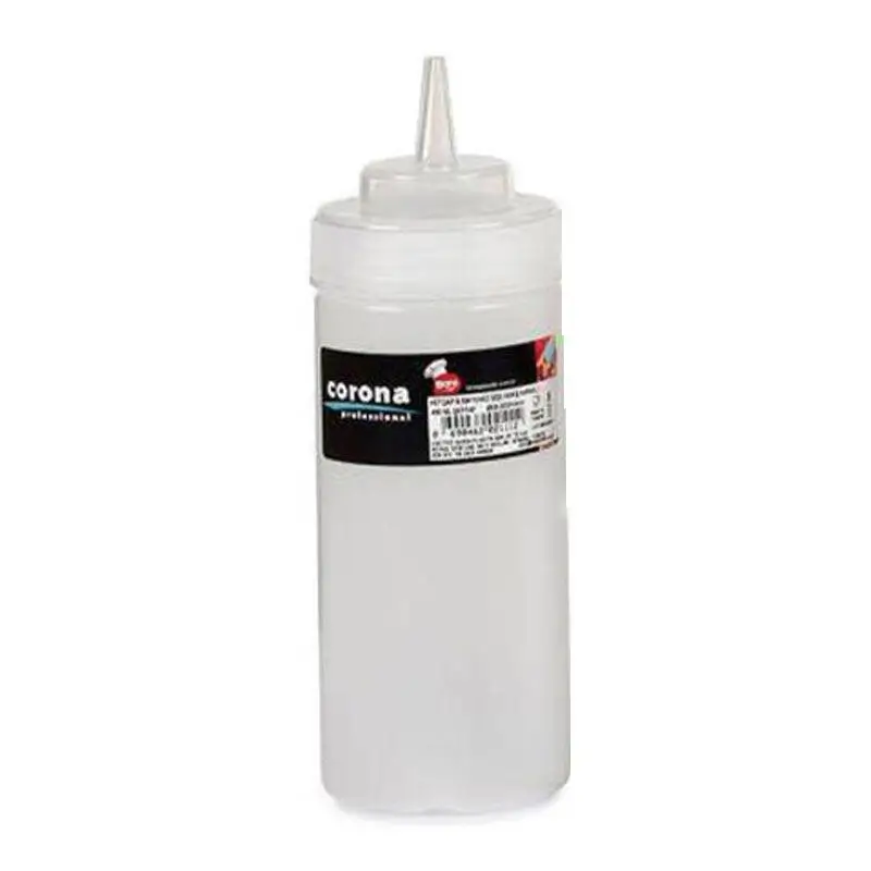 Bora Plastik Profesyonel Sıkma Mayonez Şişesi, Kapaklı, 450 ml, Şeffaf - 1