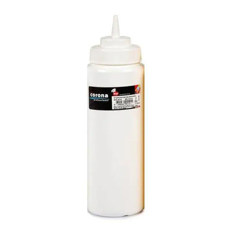Bora Plastik Profesyonel Sıkma Mayonez Şişesi, Kapaklı, 950 ml, Beyaz - 1