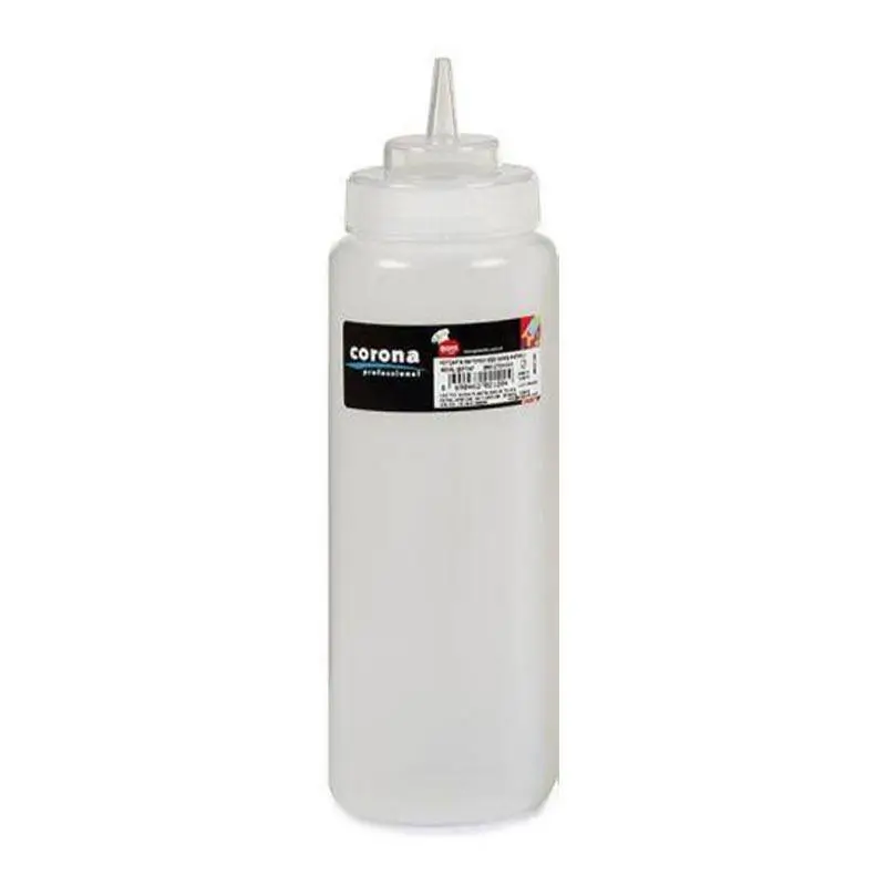 Bora Plastik Profesyonel Sıkma Mayonez Şişesi, Kapaklı, 950 ml, Şeffaf - 1