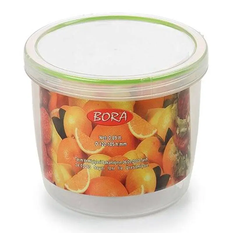 Bora Plastik Saklama Kabı, Contalı, Vidalı, No: 8, 0.89 Lt, Şeffaf - 1