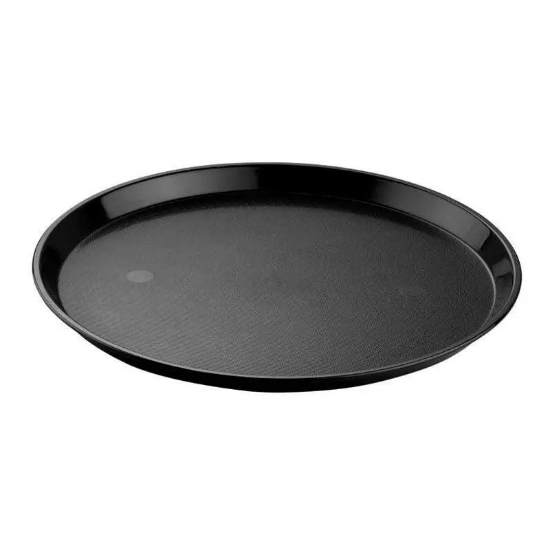 Bora Plastik Servis Tepsisi, Yuvarlak, 40.5 cm, Siyah - 1