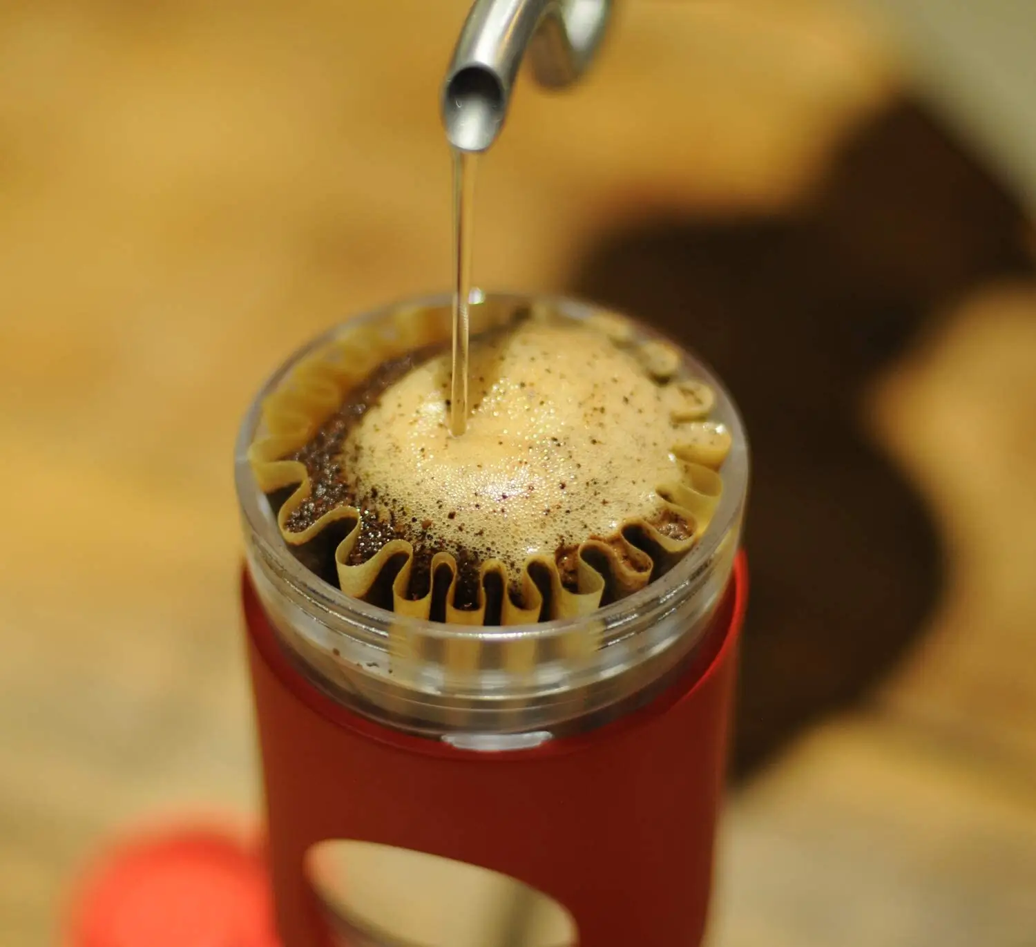 Cafflano Go-Brew, Kahve Demleme Şişesi, Kırmızı - 4