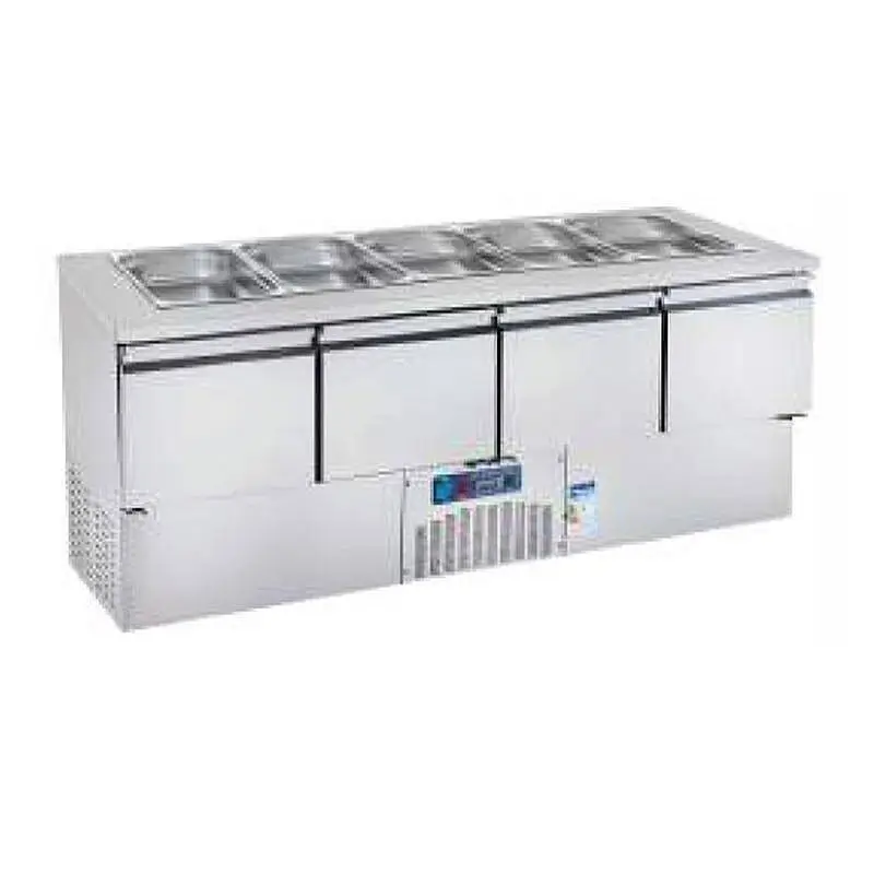 CSA CS-CIH-2 700 Alttan Motorlu Yatay Saladbar, Paslanmaz Çelik, 474 Lt. - 1