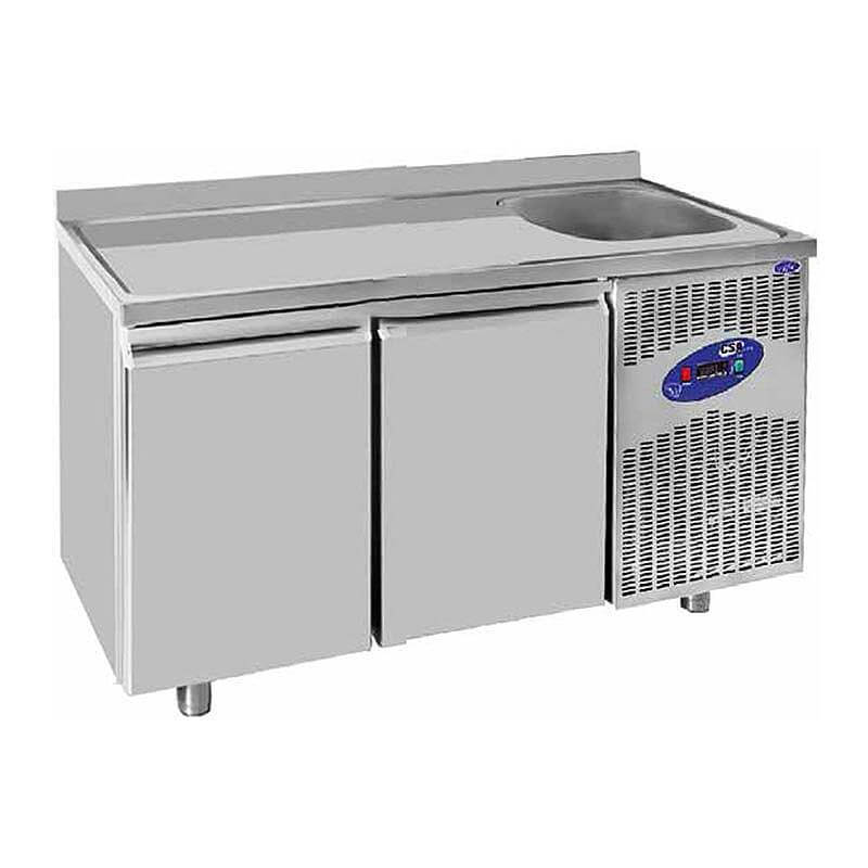 CSA CS-TEK 2-700-E Evyeli Buzdolabı, 2 Kapılı, Paslanmaz Çelik, 281 Lt. - 1