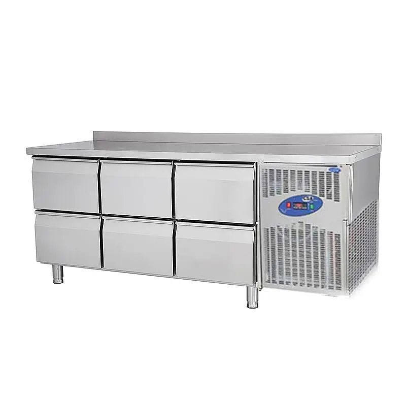 CSA CS-TEZ 2D-700 Tezgah Tipi Derin Dondurucu, Paslanmaz Çelik 6 Çekmeceli, 281 Lt. - 1