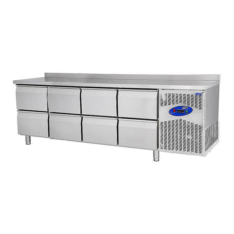 CSA CS-TEZ 4D-600 Tezgah Tipi Derin Dondurucu, Paslanmaz Çelik, 8 Çekmeceli, 550 Lt. - 1
