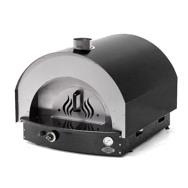 Empero PLF.PLS.D5.B Profesyonel Ev Tipi Taş Tabanlı 25 cm x 4 Pizza Kapasiteli Pizza ve Pide Fırını, Gazlı, Siyah - 2