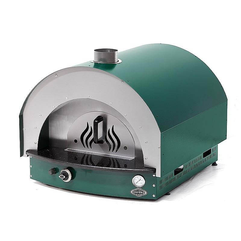 Empero PLF.PLS.D5.G Profesyonel Ev Tipi Taş Tabanlı 25 cm x 4 Pizza Kapasiteli Pizza ve Pide Fırını, Gazlı, Yeşil - 2