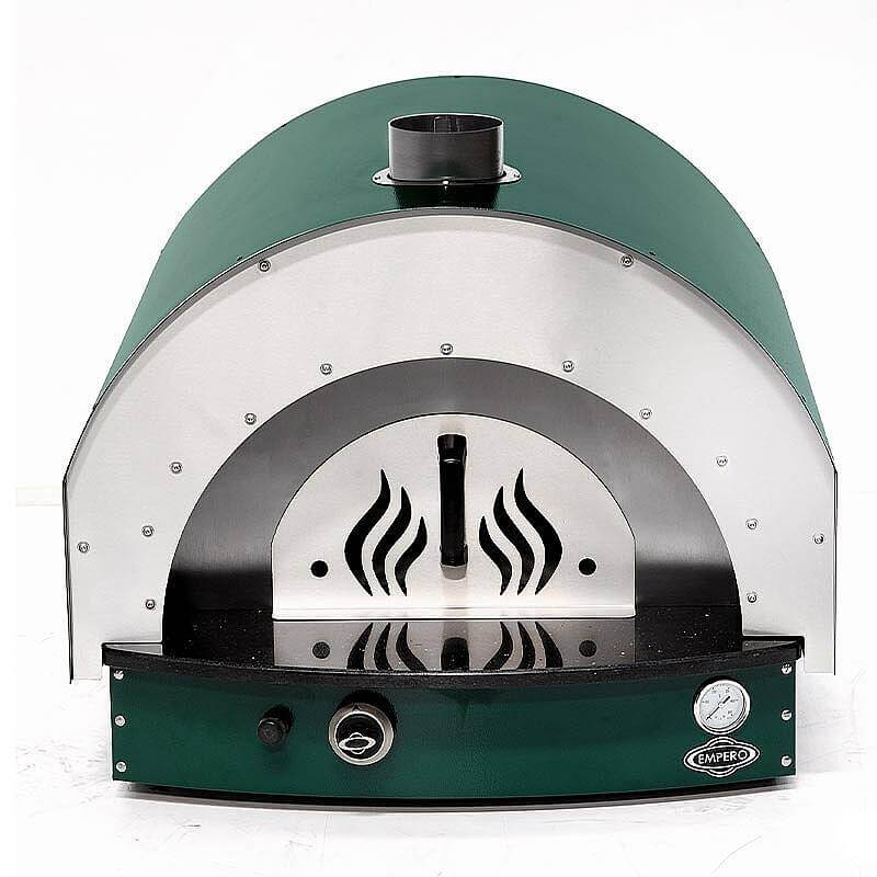 Empero PLF.PLS.D5.G Profesyonel Ev Tipi Taş Tabanlı 25 cm x 4 Pizza Kapasiteli Pizza ve Pide Fırını, Gazlı, Yeşil - 1