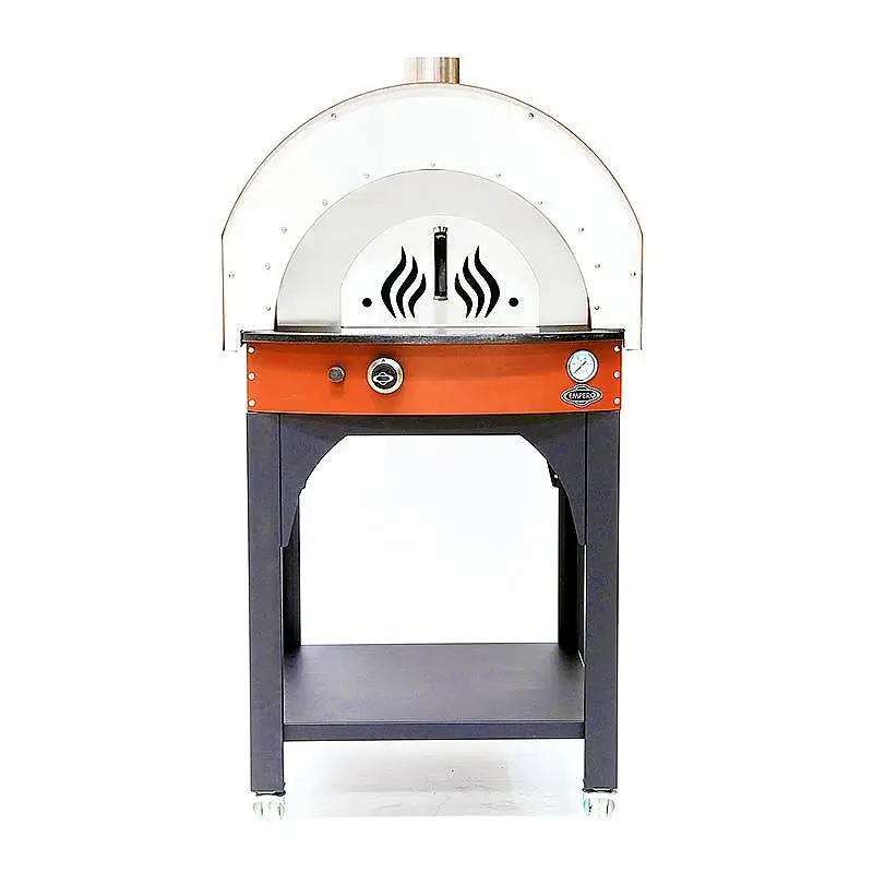Empero PLF.PLS.D5.O Profesyonel Ev Tipi Taş Tabanlı 25 cm x 4 Pizza Kapasiteli Pizza ve Pide Fırını, Gazlı, Turuncu - 5
