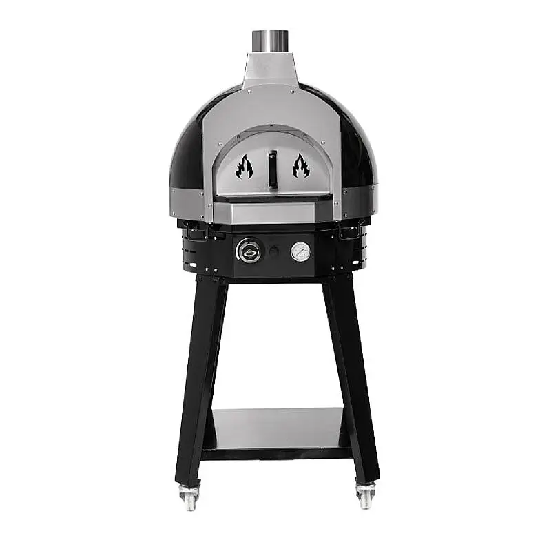Empero SPO.H-60 Profesyonel Ev Tipi Taş Tabanlı Pizza Fırını, Odunlu, Siyah - 3