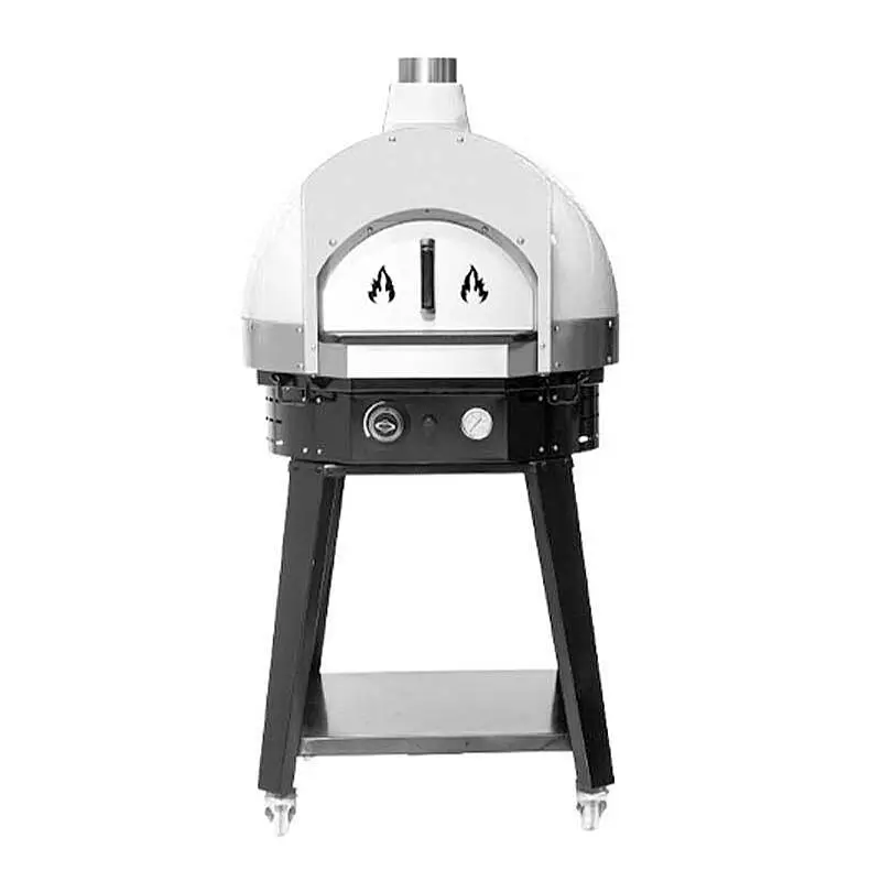 Empero SPO.H-70 Profesyonel Ev Tipi Taş Tabanlı Pizza Fırını, Odunlu, Beyaz - 3