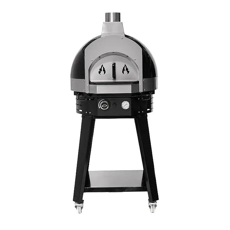 Empero SPO.H-70 Profesyonel Ev Tipi Taş Tabanlı Pizza Fırını, Odunlu, Siyah - 3