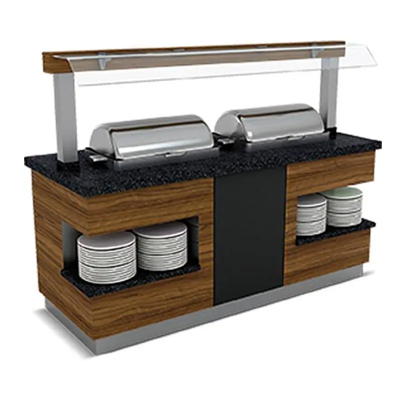 Empero Sümela Sıcak Servis Ünitesi, Granit Tablalı, Led Aydınlatmalı, 1 Chafing Dish - 1
