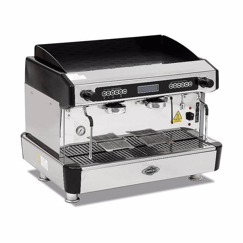Empero Tam Otomatik Espresso Kahve Makinesi, 2 Gruplu, Siyah, 380 V - 1