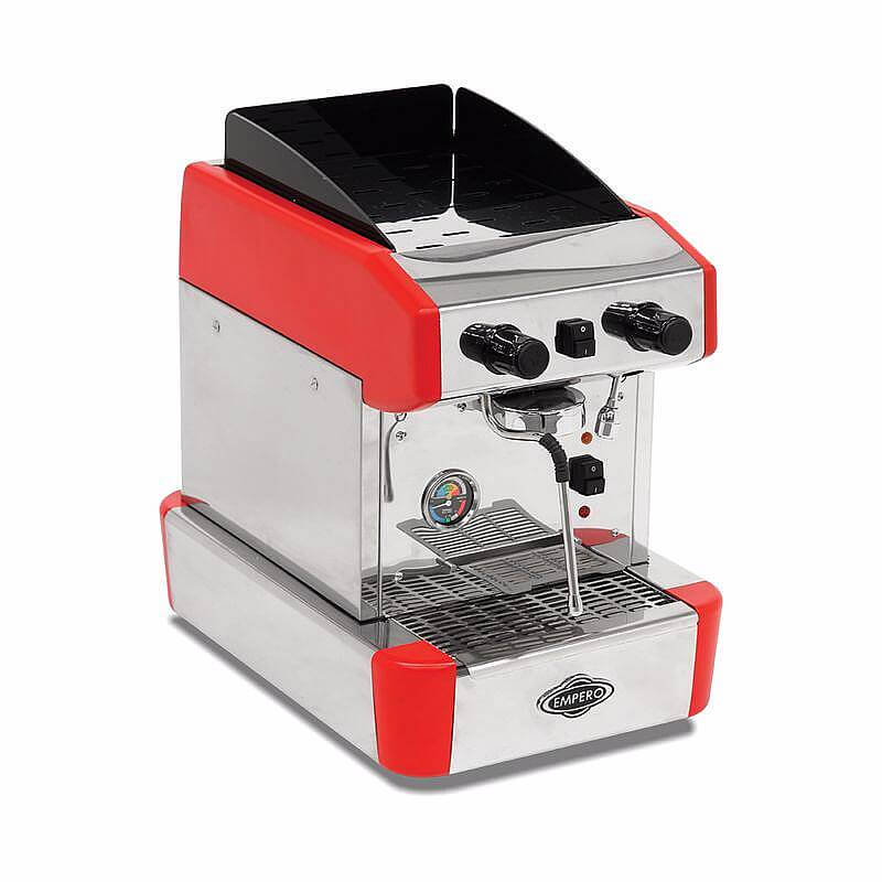 Empero Yarı Otomatik Espresso Kahve Makinesi, 1 Gruplu, 230 V, Kırmızı - 1