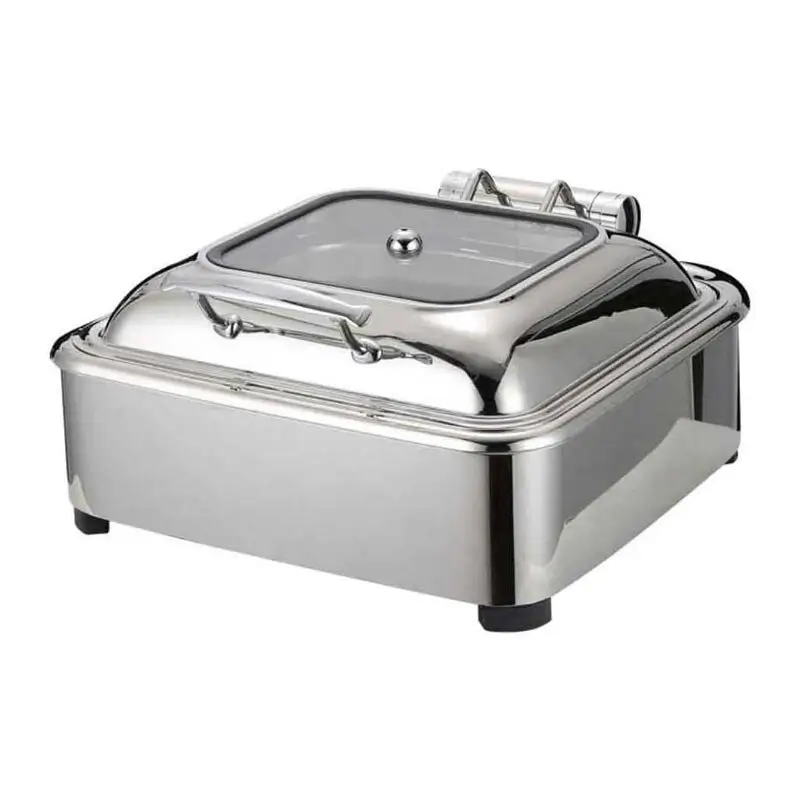 Epinox CDH-6G Hidrolik Kapaklı Chafing Dish, 6 Lt, GN 2/3 - 1