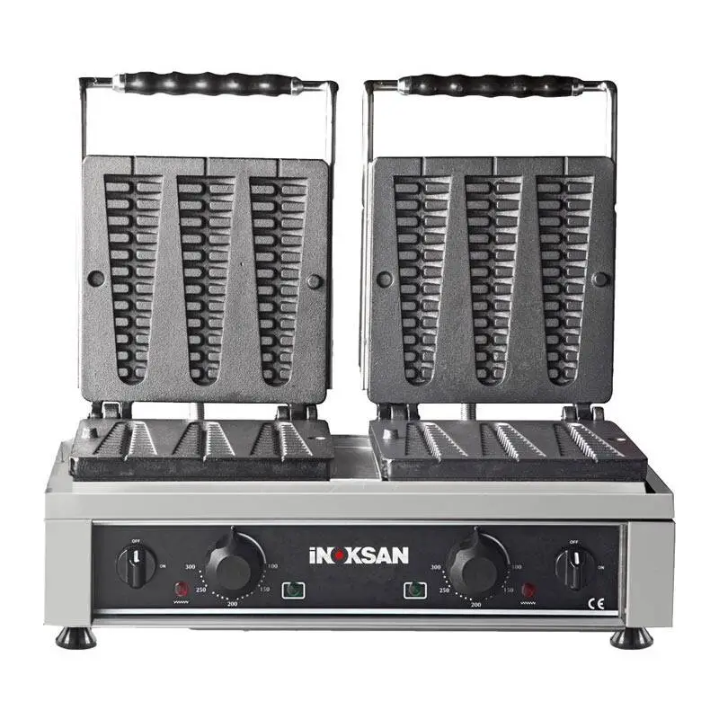 İnoksan Çam Model Profesyonel Waffle Makinesi, Paslanmaz Çelik Gövde, İkili - 1