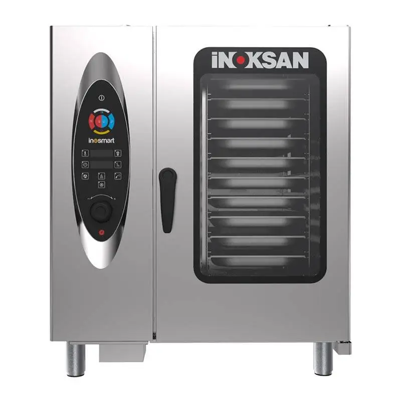 İnoksan FBE 10 Kombi Fırın, GN 1/1 10 Tepsi Kapasiteli, Paslanmaz Çelik, Elektrikli - 1