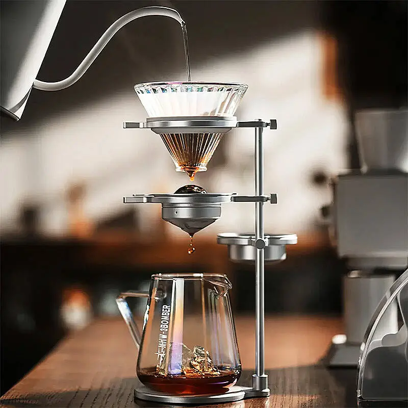 MHW-3Bomber BCH5505 Pour Over Kahve Demleme Standı, 265x110 mm, Gümüş - 2