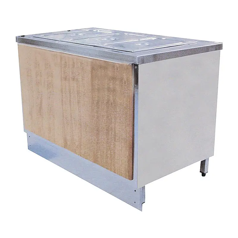 Öztiryakiler Ahşap Kaplamalı Sıcak Servis Bankosu, 4 GN 1/1-200 mm, 150x70 cm, İzolasyonlu - 1