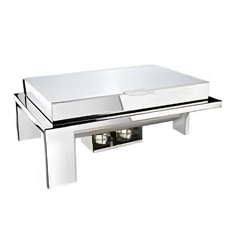 Öztiryakiler Ayaklı Dikdörtgen Chafing Dish, GN 1-1, 9 Lt, Jel Yakıtlı, 66x46x27 mm. - 1