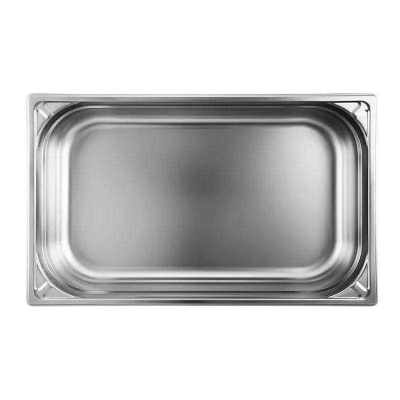 Öztiryakiler GN 1/1-100 mm Köşe Desenli Gastronorm Küvet, Paslanmaz Çelik - 1