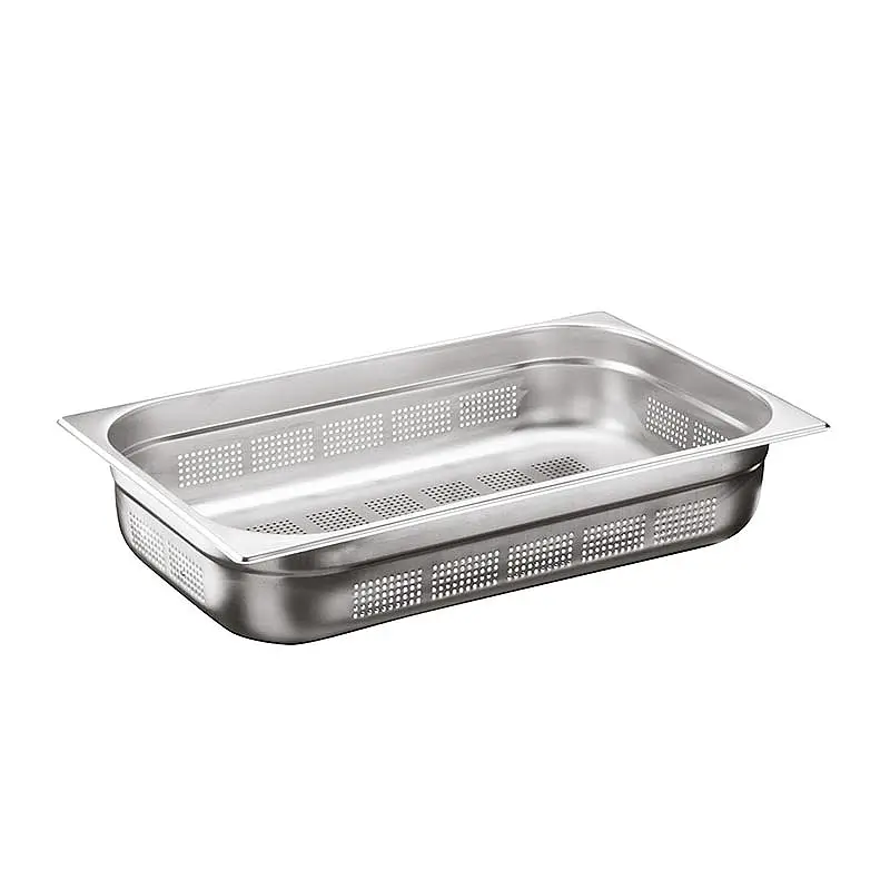 Öztiryakiler GN 1/1-65 mm Delikli Gastronorm Küvet, Paslanmaz Çelik - 1